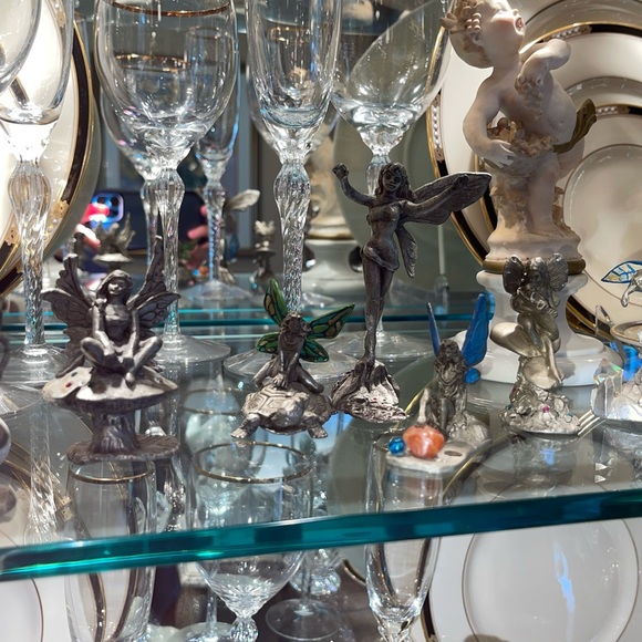 4” Tall 1981 Gallo Pewter Fairy Faerie Pixie Figurine Crystal - Picture 13 of 13